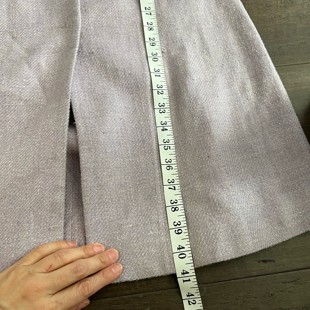 Carolina Herrera coat dress Sz 34 Xs Lavender With Crystals Vtg Raw Silk - Picture 10 of 12